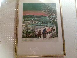 Lithographie de Lj.Petrović - peinture naïve