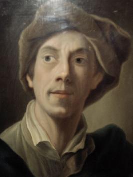 Huile s/panneau - Christian Seybold - autoportrait