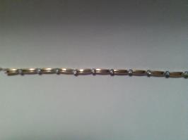 Bracelet ligne AU750 jaune et gris