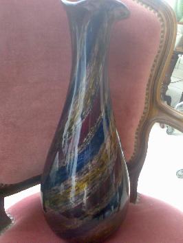 Vase verre multicouche et polychrome attr. Frat. Toso - Mura