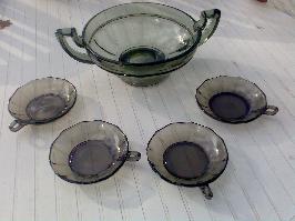 Coupe Val St-Lambert - Art Déco av. coupelles