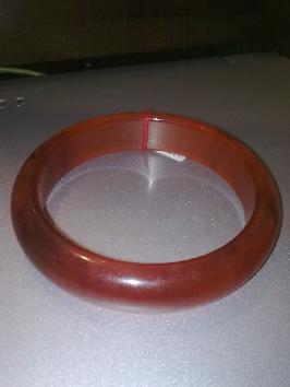 Bracelet en bakélite brune