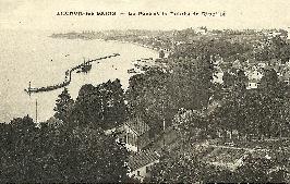 Carte postale Thonon - port et pointe Ripaille v.1925-28 