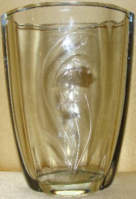 Vase verre massif genre Orrefors, vrais. Zwiesel