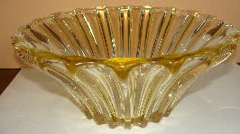 Coupe verre cotes droites jaune - P. d'Avesn